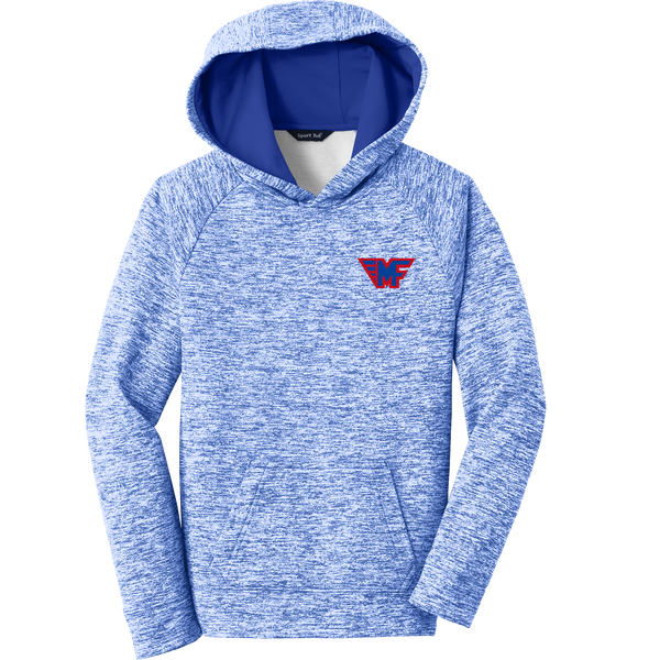 Mid-Fairfield Youth PosiCharge Electric Heather Fleece Hooded Pullover