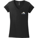 Mid-State Mustangs Softstyle Ladies Fit V-Neck T-Shirt