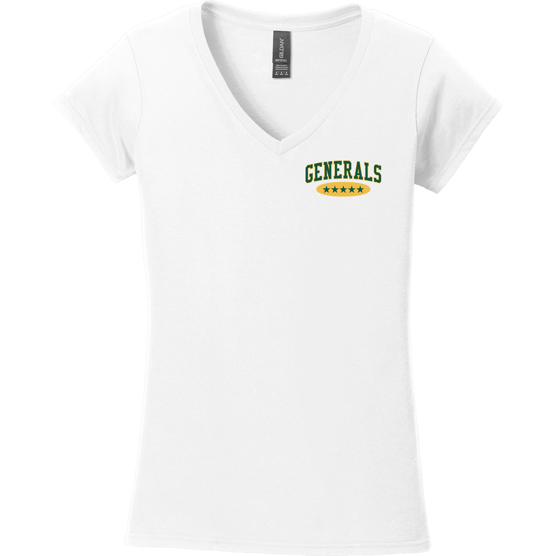 Red Bank Generals Softstyle Ladies Fit V-Neck T-Shirt