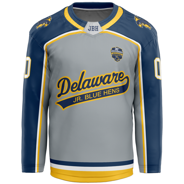 Delaware Jr. Blue Hens 30th Adult Goalie Sublimated Jersey