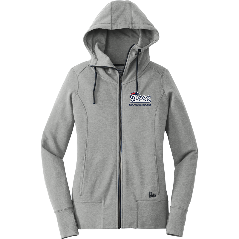 Secaucus Patriots New Era Ladies Tri-Blend Fleece Full-Zip Hoodie