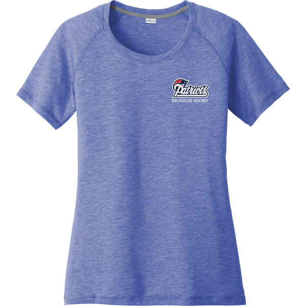 Secaucus Patriots Ladies PosiCharge Tri-Blend Wicking Scoop Neck Raglan Tee