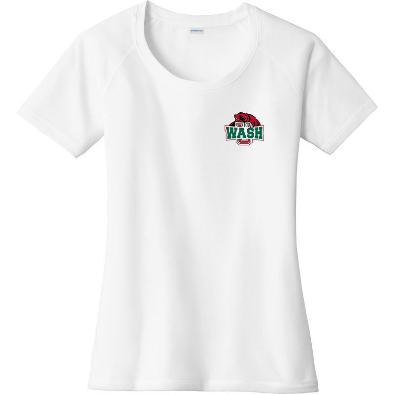 Wash U Ladies PosiCharge Tri-Blend Wicking Scoop Neck Raglan Tee