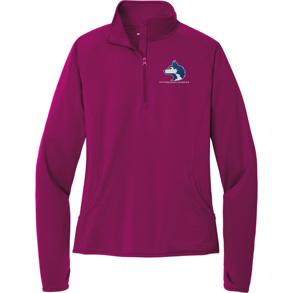 Pittsburgh Huskies Ladies Sport-Wick Stretch 1/4-Zip Pullover