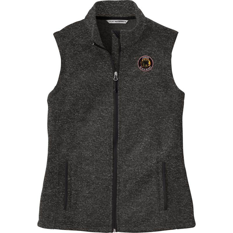 MD Jr. Black Bears Ladies Sweater Fleece Vest