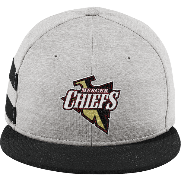 Mercer Chiefs New Era Shadow Heather Striped Flat Bill Snapback Cap