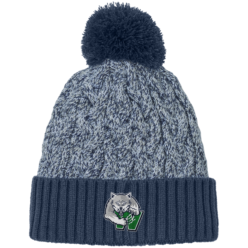 Woodbridge Wolfpack New Era Marled Knit Pom Beanie