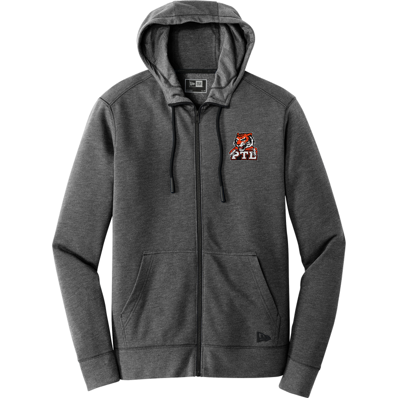 Princeton Tiger Lilies New Era Tri-Blend Fleece Full-Zip Hoodie