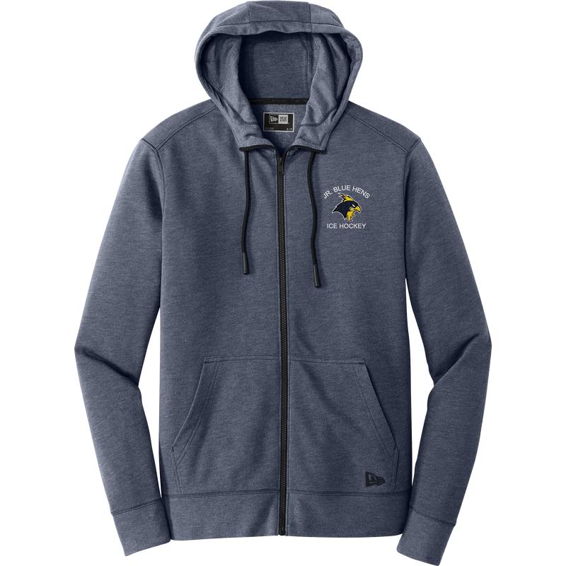 Delaware Jr. Blue Hens New Era Tri-Blend Fleece Full-Zip Hoodie