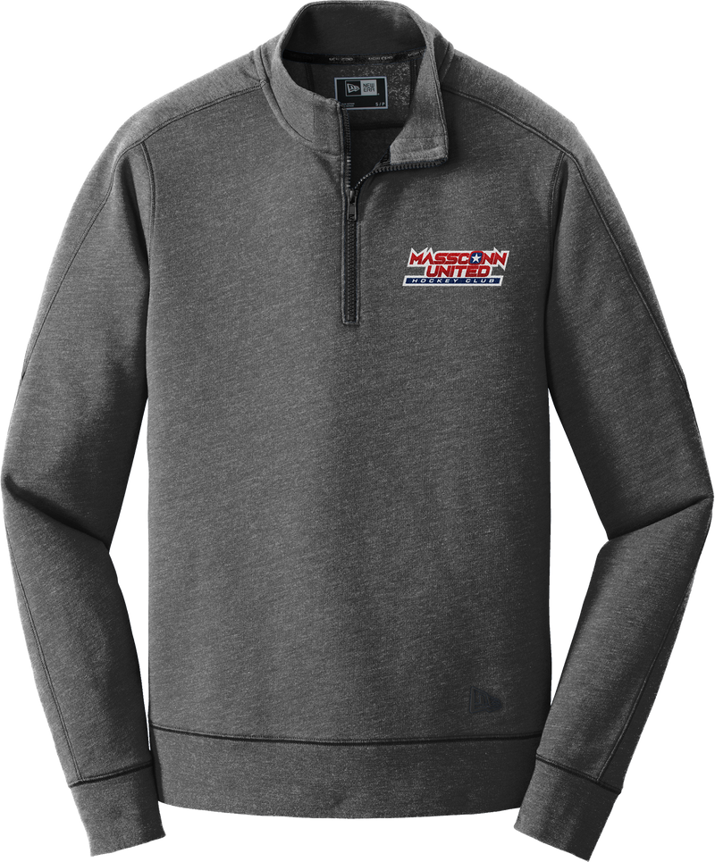 Mass Conn United New Era Tri-Blend Fleece 1/4-Zip Pullover