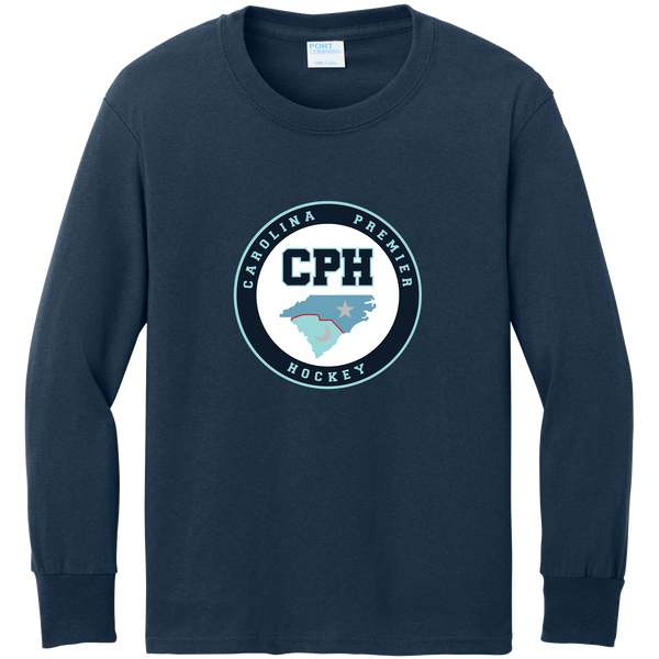Carolina Premier Hockey Youth Long Sleeve Core Cotton Tee