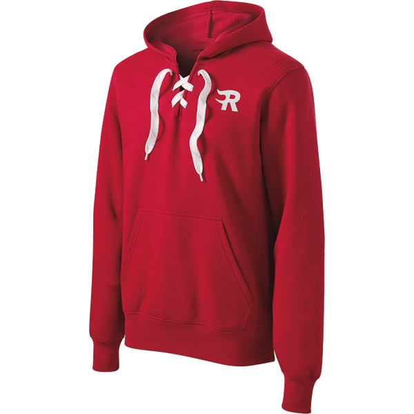 Charlotte Rush Lace Up Pullover Hooded Sweatshirt