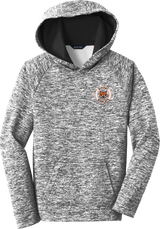 Biggby Bobcats Youth PosiCharge Electric Heather Fleece Hooded Pullover