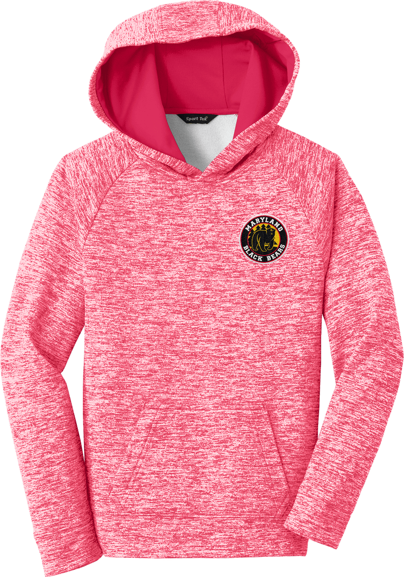 Maryland Black Bears Youth PosiCharge Electric Heather Fleece Hooded Pullover