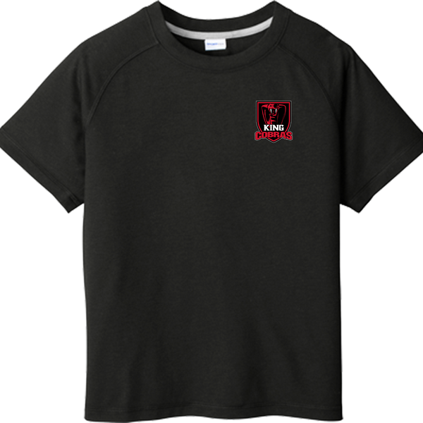 King Cobras Youth PosiCharge  Tri-Blend Wicking Raglan Tee